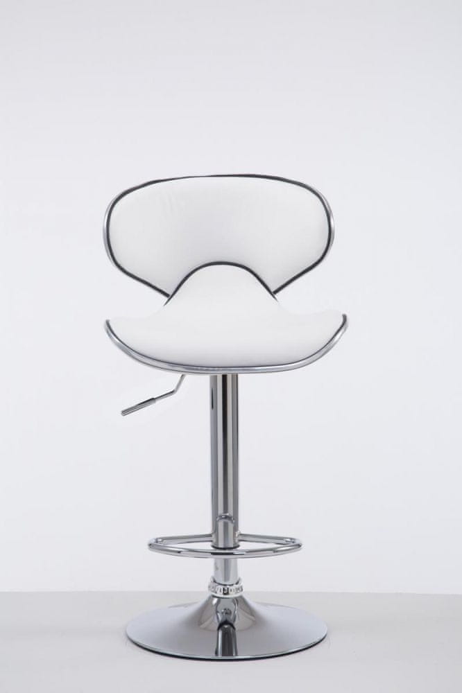BHM Germany Barová stolička Vega I., syntetická koža, biela